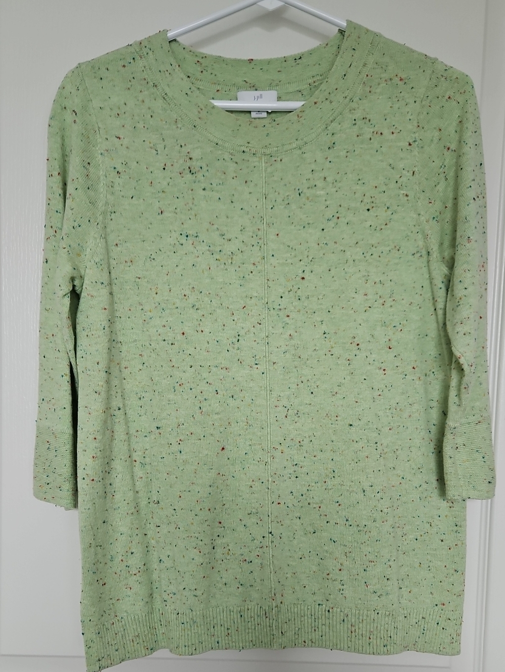 J. Jill Mint Green Speckled Knit Sweater, Petite Small